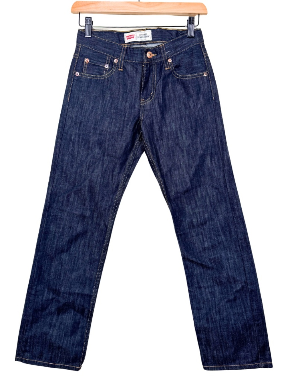 Levi’s Girls Size 10 Straight Leg Jeans Dark Indigo 100% Cotton
